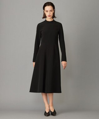 ICB 【洗える・ブラックフォーマル】 TaPeダブルクロス フレアワンピース ブラック系