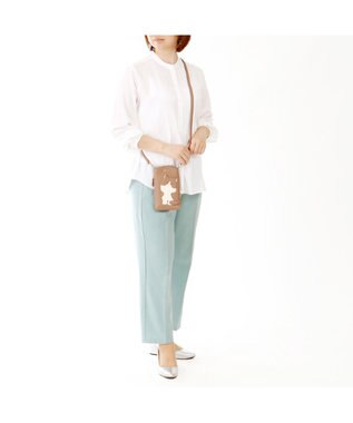 IBIZA アニマーダ　牛革　スマートフォンポシェット（ネコ） オーク