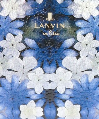 LANVIN en Bleu ブルフルール Lファスナー二つ折り財布 ブルー