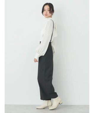 earth music&ecology ビット付きサロペット Black