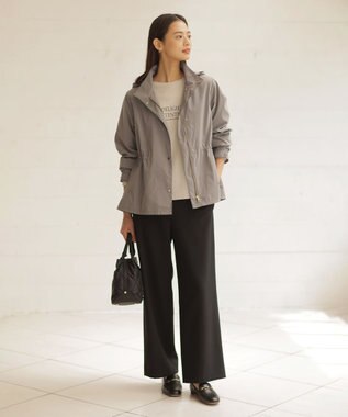 J.PRESS LADIES L 【洗える・撥水】Artirosa フーデッド コート モカグレー系