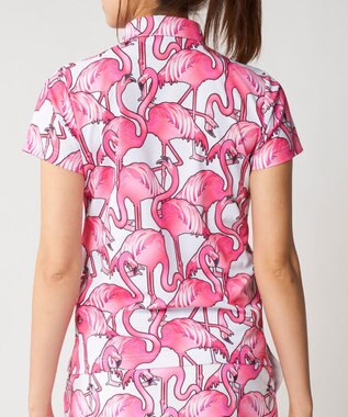 FILA GOLF／marie claire 【Loudmouth】柄ポロシャツ Pink Panic