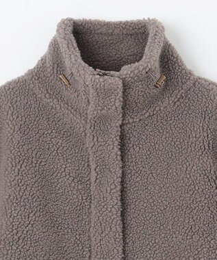 ANY L 【洗濯機可能】ボアスタンドカラーブルゾン モカ