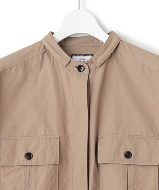 J.PRESS YORK STREET 【WOMEN】ミリタリーシャツワンピース ベージュ系