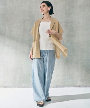 UNFILO [新色追加/WEB限定カラー]スゴ機能美ニット スクエア キャミソール オフ