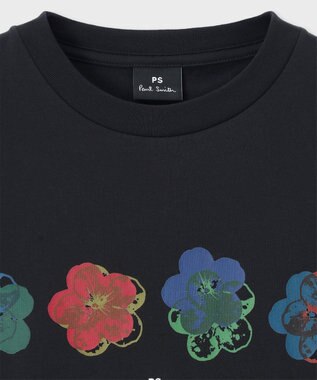 Paul Smith フローラルプリント 半袖Tシャツ ブラック
