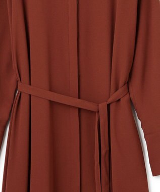 JOSEPH 【洗える】サテンジョーゼット　ドレス Mahogany