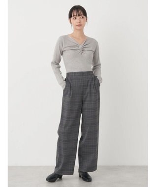 earth music&ecology ツイストリブラメニットプルオーバー Gray