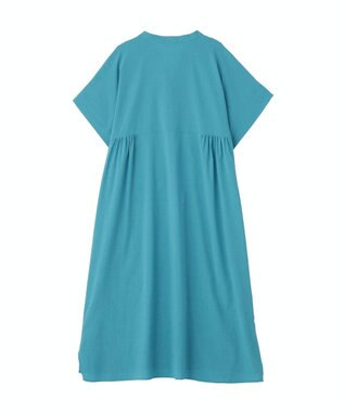 Green Parks 半袖シアースキッパーシャツワンピース Blue