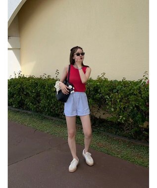 Green Parks シアーカーディガン＋タンクトップＳＥＴ Red