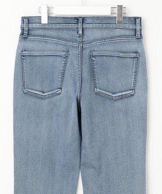 自由区 【WEB限定/洗える】ベビースキンデニム ストレートデニム スカイブルー系