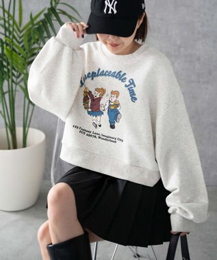 WEGO イラストプルオーバースウェット