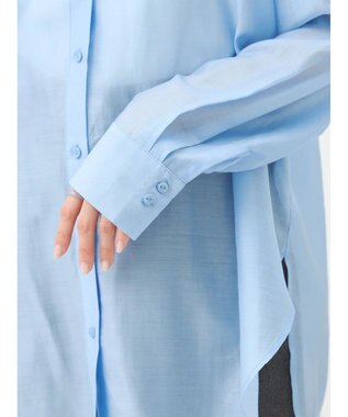 earth music&ecology ＢＩＧシアーシャツ Blue