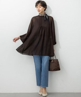 23区 VIOLAｄ’ORO ナイロン トート バッグ ダークブラウン系