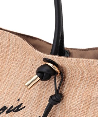 23区 【先行予約】ロゴ刺繍 雑材 トートバッグ ベージュ系