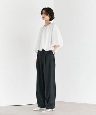 #Newans 【セレモニーにも/洗濯機可】バルーンヘムライトブルゾン​ ホワイト