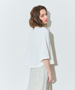 GRACE CONTINENTAL ハイツイストコットンカーディガン ホワイト