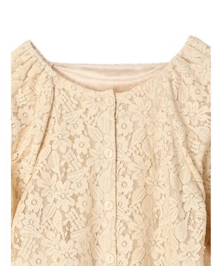 earth music&ecology フラワーレースブラウス Beige