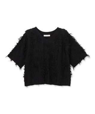 UNFILO L 【一部店舗限定】フリンジニット Vネック