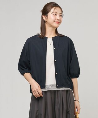 J.PRESS LADIES 【冷房対策に】シアードライトリコット クルーネック カーディガン