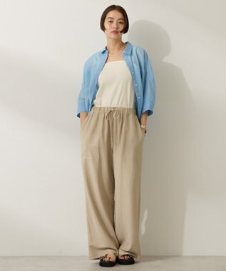 AMERICAN HOLIC Wポケットシアー半袖シャツ Light Blue