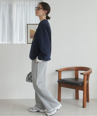 WEGO 【ANGIE VINTAGE/セットアップ対応】ワイドスウェットパンツ 杢グレー