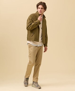 J.PRESS MEN コットンポリエステルポプリン ゴルフジャケット カーキ系