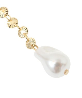 Green Parks ・ＨＡＬＦ　ＴＩＭＥ　メタルプレートパールピアス Gold