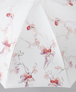 AURORA 【 JILL STUART（ジル スチュアート）】グラデーションフラワープリント雨傘(長傘) レッド