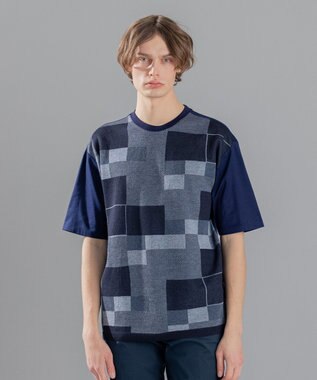 JOSEPH HOMME パネルブロック　カットソー ネイビー系5