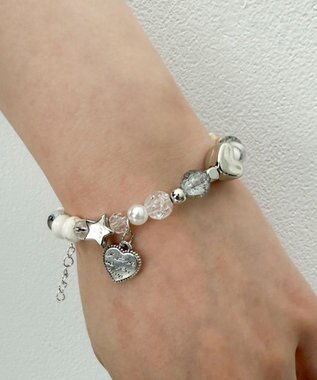 WEGO Lビーズチャームブレス オフホワイト