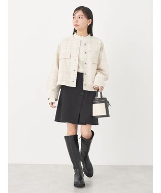 earth music&ecology ツイードジャケット（ｃｈｅｃｋ） Ivory