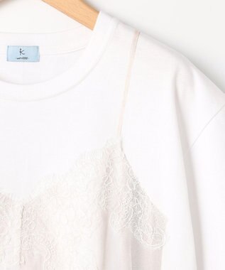 組曲 S 【先行予約・WEB限定】トロンプルイユ レースキャミソール Ｔシャツ ホワイト系