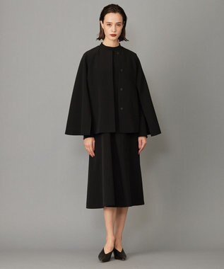 ICB 【洗える・ブラックフォーマル】 TaPeダブルクロス フレアワンピース ブラック系