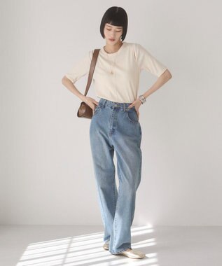 WEGO 【ANGIE VINTAGE】カットアウトリブトップス ホワイトアイボリー