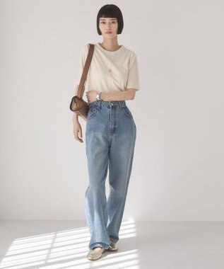 WEGO 【ANGIE VINTAGE】カットアウトリブトップス ホワイトアイボリー