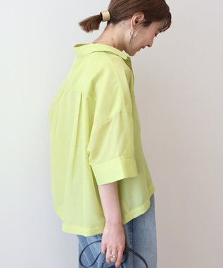 AMERICAN HOLIC Wポケットシアー半袖シャツ Pistachio