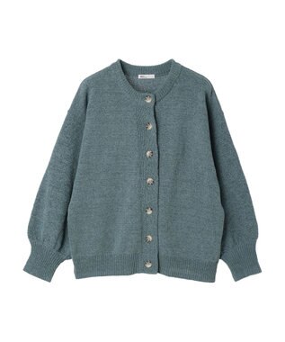 CRAFT STANDARD BOUTIQUE 洗えるコードモールクルーネックカーデイガン Light Green