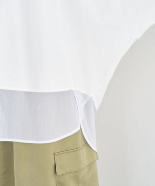 Green Parks 七分袖ドルマン裏毛シアードッキングプルオー Ecru