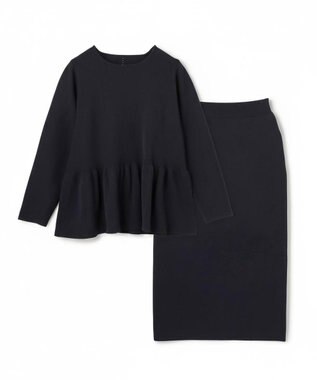 UNFILO BEAUTY FORM KNIT ペプラムセットアップ