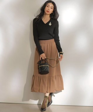 組曲 S バルーンタフタ スカート ベージュ系