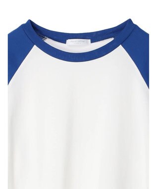 Green Parks シアーラグラン配色プルオーバー Blue