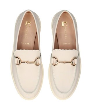 INTER-CHAUSSURES 【PASCUCCI】モールドソールビットローファー ホワイト