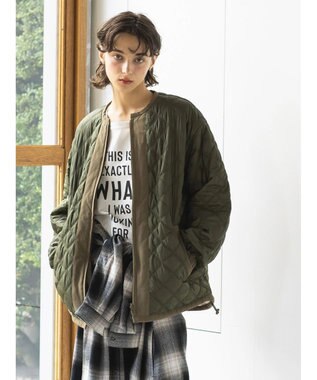 AMERICAN HOLIC キルポカリバーシブルキルティングミディコート Khaki