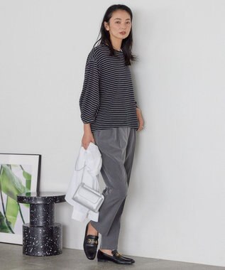 AMERICAN HOLIC 接触冷感7分袖タックスリーブカットプルオーバー Border