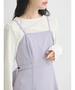 earth music&ecology サイドベルトフレアワンピース Blue