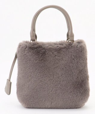 J.PRESS LADIES 【2way】エコファー バッグ グレー系