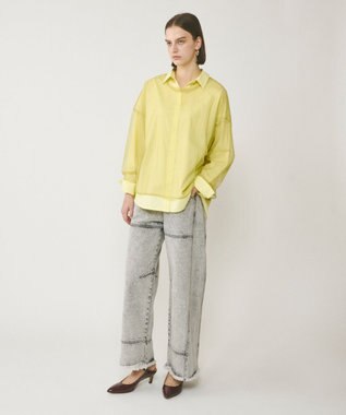 GRACE CONTINENTAL チュールレイヤードシャツ イエロー