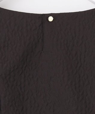 ANY SIS S 【洗える】フラワーエンボス ブラウス ブラック