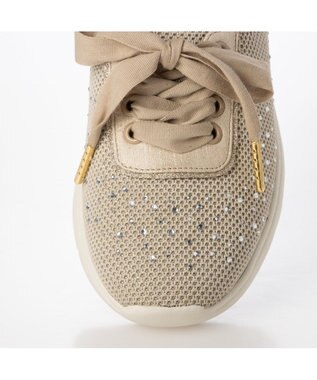 Riz raffinee <Riz raffinee>ラインストーンニットスニーカー ライトベージュ